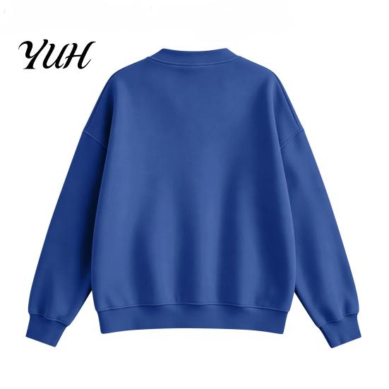 Fall Winter Top Women Button Front V-Neck Cardigan, Solid Color Oversized Sweatshirt with V Neck Cardigan Dual Pockets, Long Sleeve Casual Jacket for