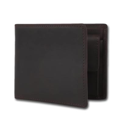 Fabricação de Bolsas Kameto Bifold Design Slim Genuíno a Mudança Sobre Grande Couro Moeda Cartão Mini Couro Marrom Escuro Co., Ltd. Carteira Masculina, Couro,