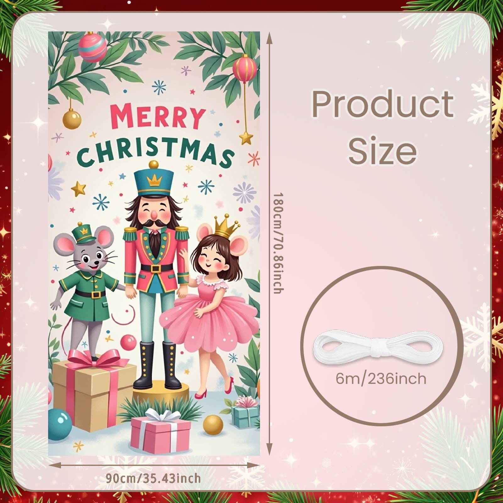 

Christmas Display Soldier Xmas Celebration Display Holiday Background Gift Box Decor Christmas Party Banner For Xmas Indoor