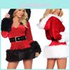 Women Deluxe Mrs Santa Claus Christmas Fancy Dress Costume For Festive Celebrations