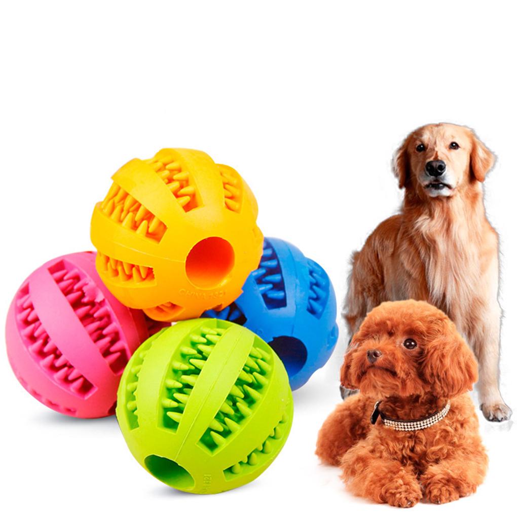 Pet Toys Extra-tough Rubber Ball Funny Interactive Elasticity Ball Dog Chew Toys Cleaning Ball