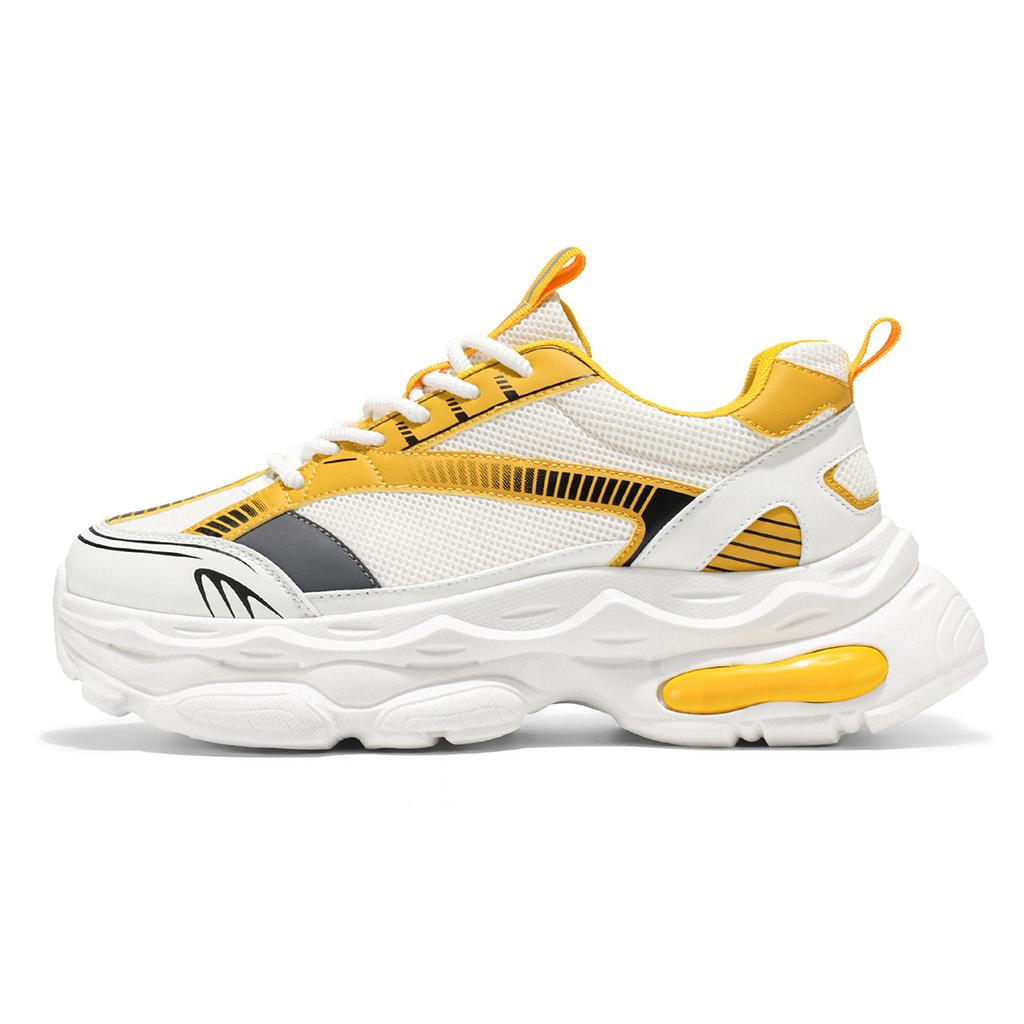 Four Seasons New Mesh Breathable Sneakers Casual Fashion Men's Shoes Daddy Platform Student Shoes Tide Shoes One 2025