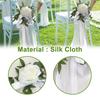 Forest Chair Back Flower Banquet Decoration Wedding Celebration Aisle Pew Flowers Floral Arrangement Silk Cloth Floral Plant