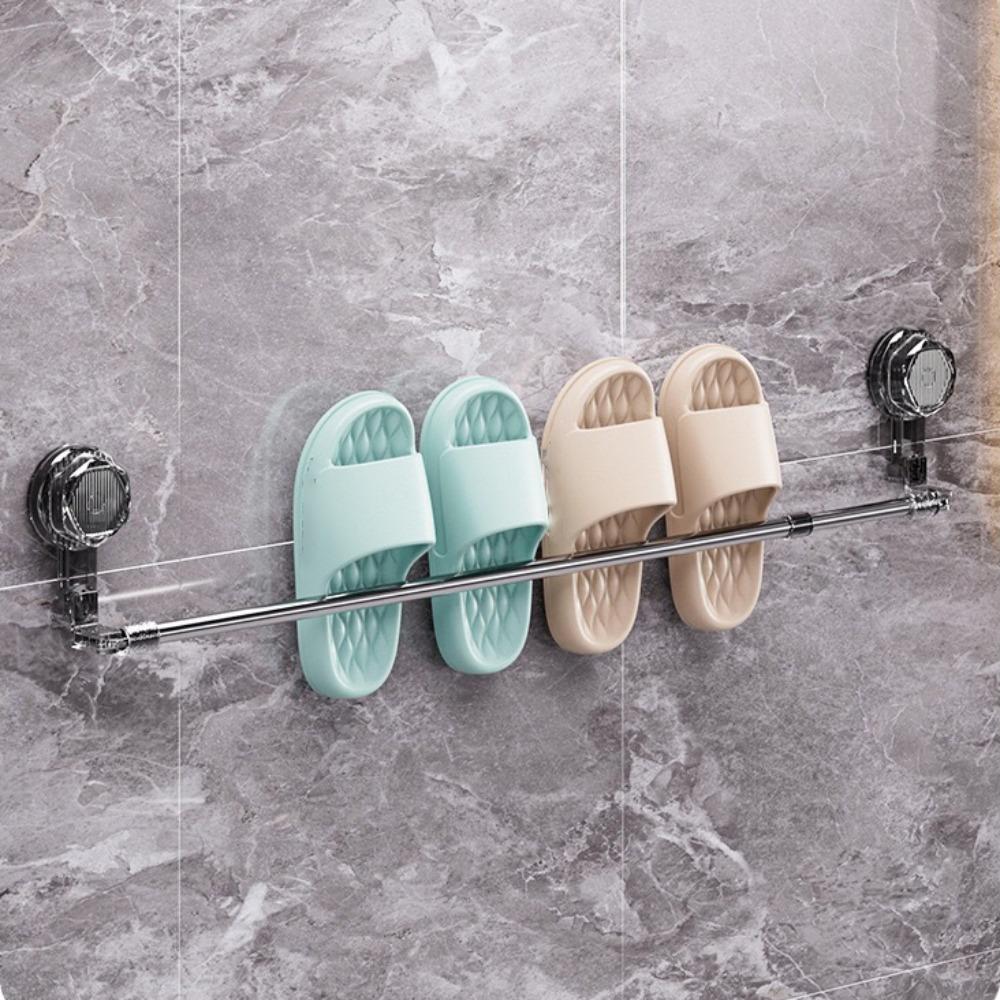 Nastavitelný držák na ručníky s přísavkami, nástěnný věšák na ručníky, koupelnový držák na ručníky, koupelna, domov