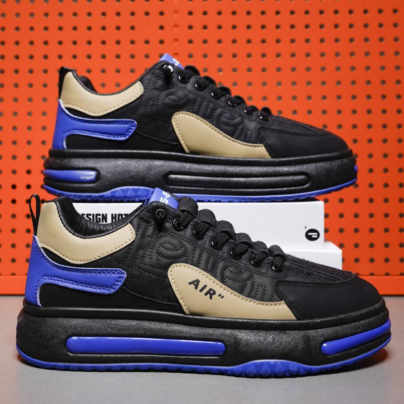 

Мода PARZIVAL Дизайнерская мужская обувь на платформе Повседневные кроссовки Мужские вулканизированные туфли Кожаные туфли на толстой подошве для скейтбординга Zapatos Hombre 44