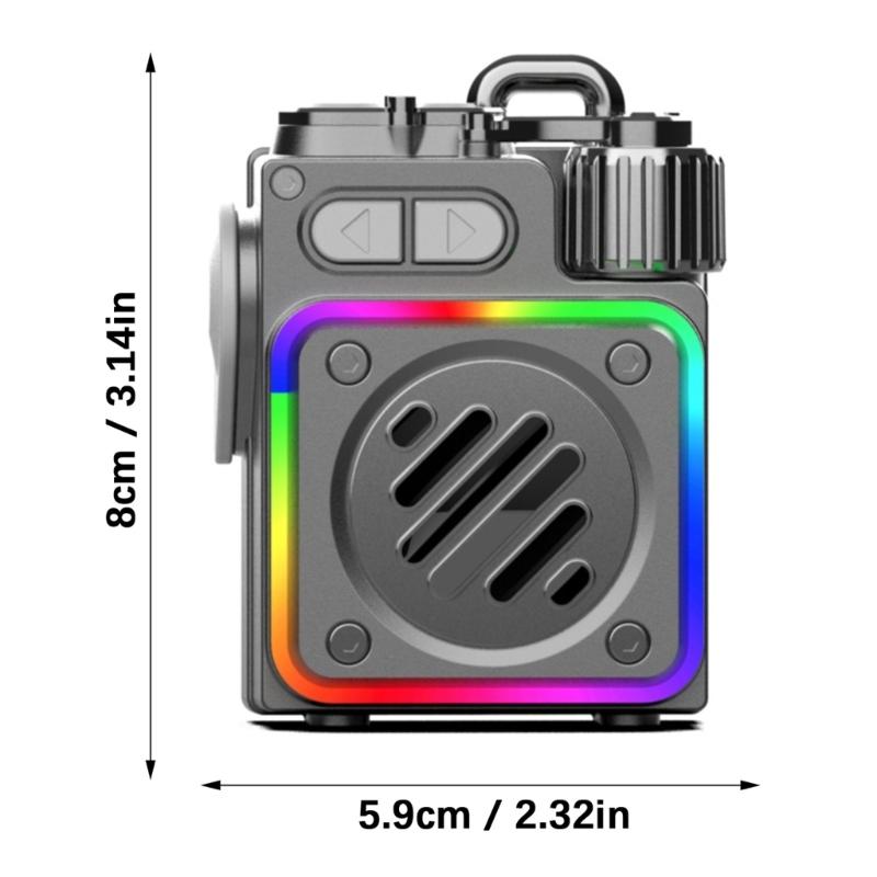 Portable Wireless Speaker with Dynamic lighting Lighting Permanent Metal Housing Long Amusement High Quality Sound