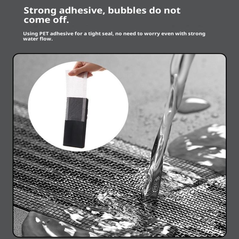 Kendinden Yapışkanlı Yer Süzgeci Çıkartmaları Kesilebilir Duş Süzgeci Saç Tutucu Tek Kullanımlık Fileli Lavabo Süzgeci Filtre Ekranı Çıkartması