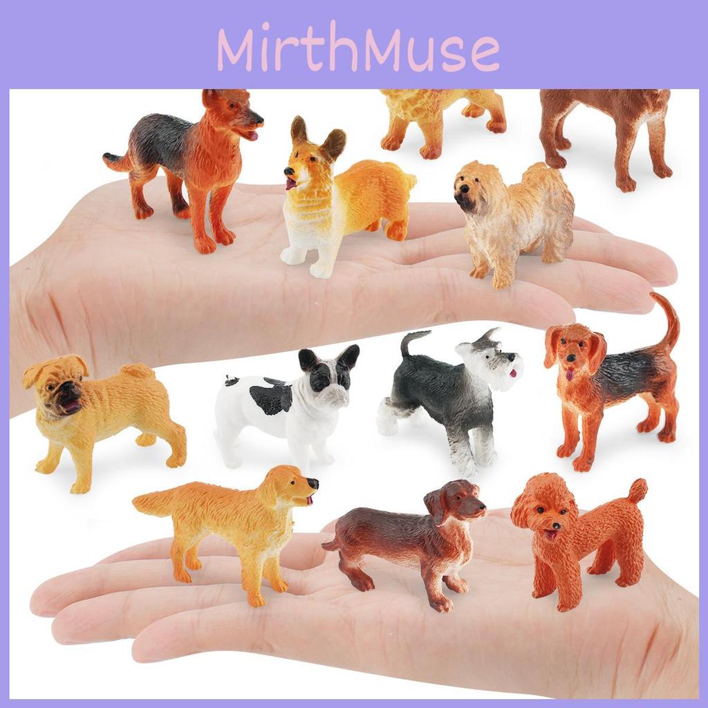Teddy Plush Dog Miniature Model Pvc Collectible For Pet Enthusiasts