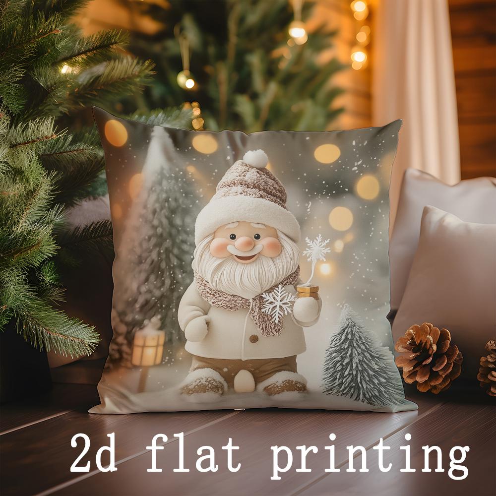 Home Decor Christmas Characters Decorative Cushion Covers Pattern Cushion Cover Suitable for Sofa Bedroom Car Pillow Cover