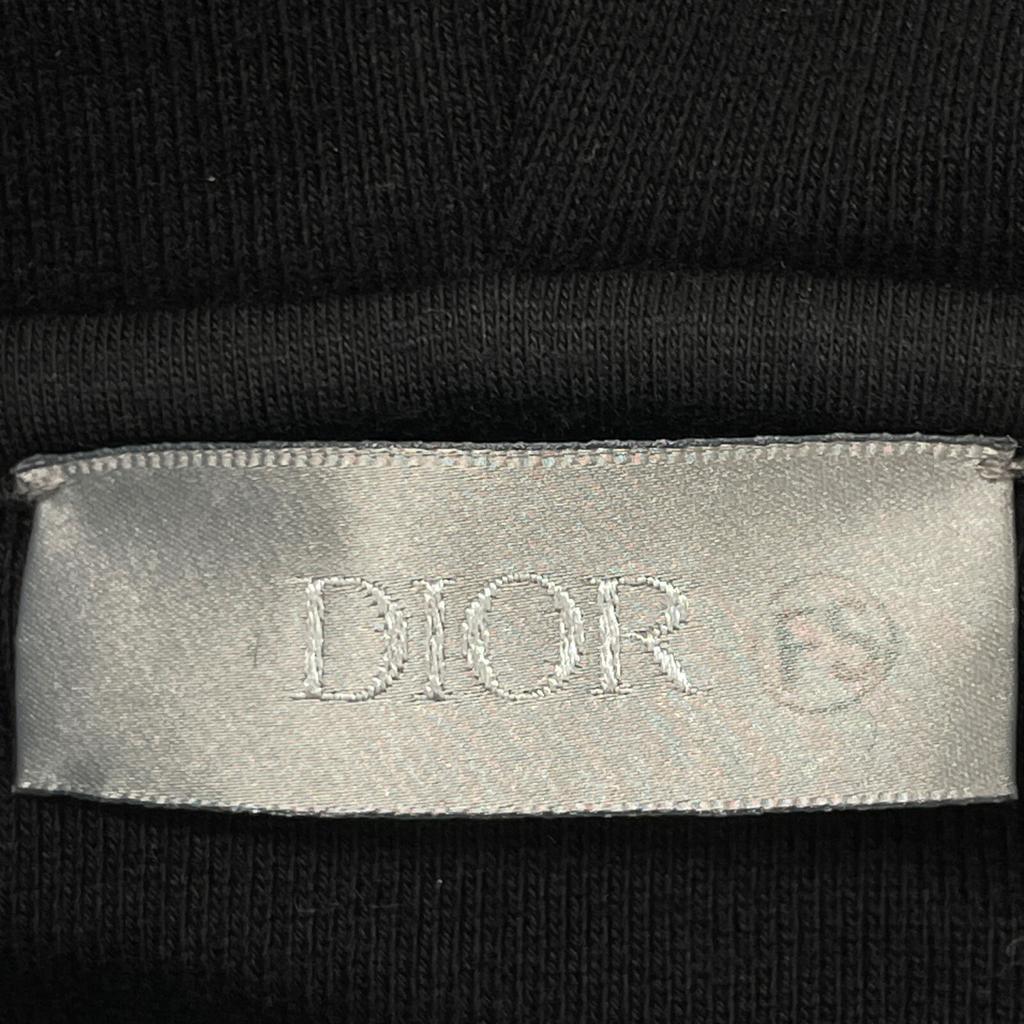 Dior 933J601B0531 19AW Black Sleeve Logo Patch Hooded Pullover Sweatshirt Tops S blackUsed