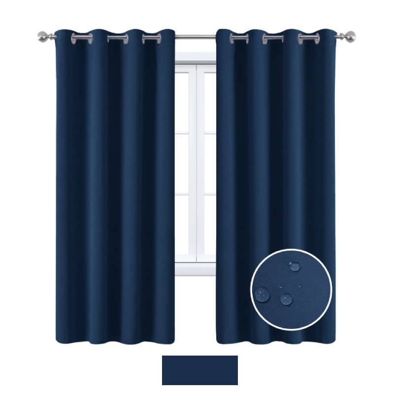 Nordics Full Blackout Solid Color Curtain With Polyester Fabric For Living Room And Bedroom Windows
