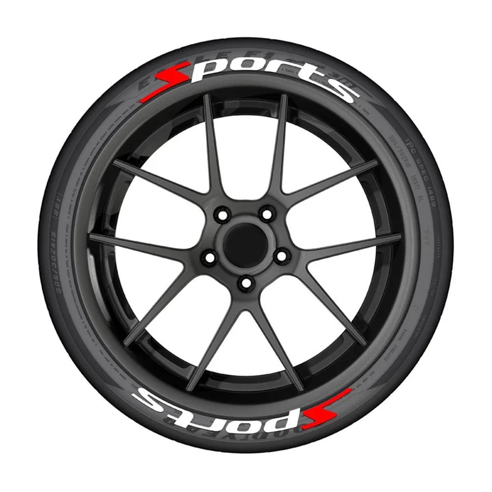 

8 шт. для 4 колес, букв, наклеек на шины, универсальные 3D-наклейки для авто, мотоциклов, водонепроницаемые наклейки, стильные цельные наклейки