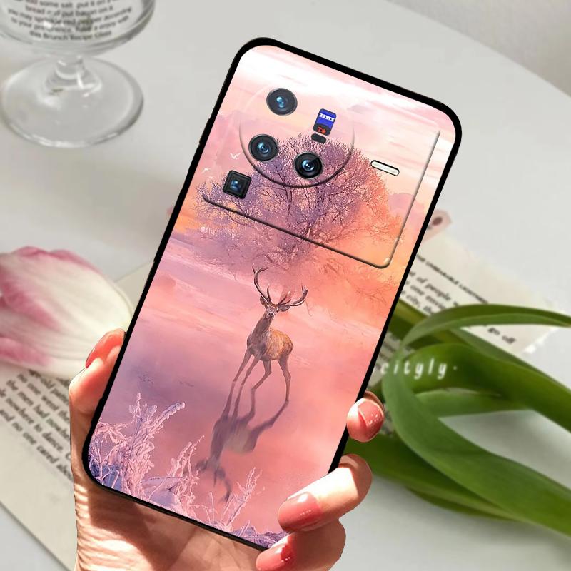 Soft Silicone Case For vivo X80 Pro 5G Coque X 80 Fashion TPU Phone Cover For Vivo X70 Pro Shockproof Bumper Shells Cute Cartoon
