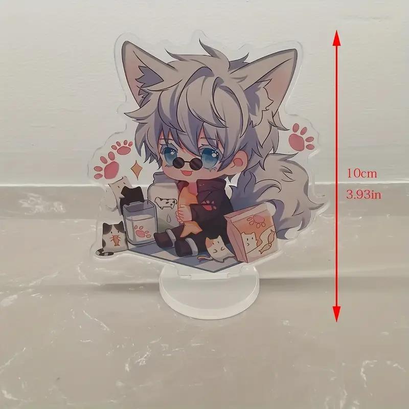 Anime Jujutsu Kaisen Itadori Yuji Gojo Satoru mini Stand Acrylic Small eyes kawaii Model Desk Decor Collection Gifts Statue Toy