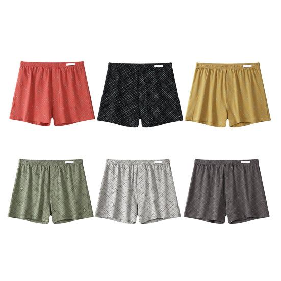 Boxer Uomo in Cotone Traspiranti Assorbi Umidità Elastico in Vita Pantaloncini Intimo per Non Salire Usura Quotidiana Comfort