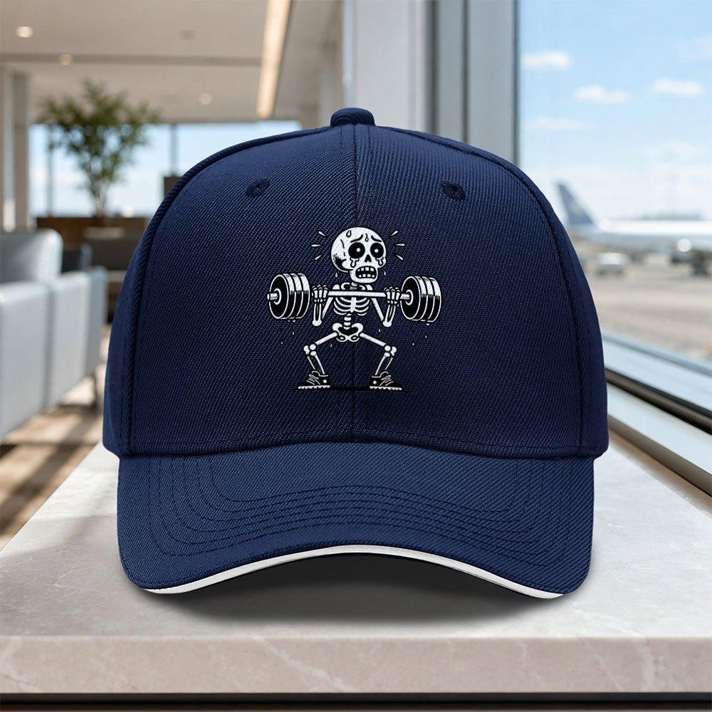 Skull Pattern Adjustable Baseball Cap Unisex Lightweight Outdoor Wedding Party Hat Fitness Gift