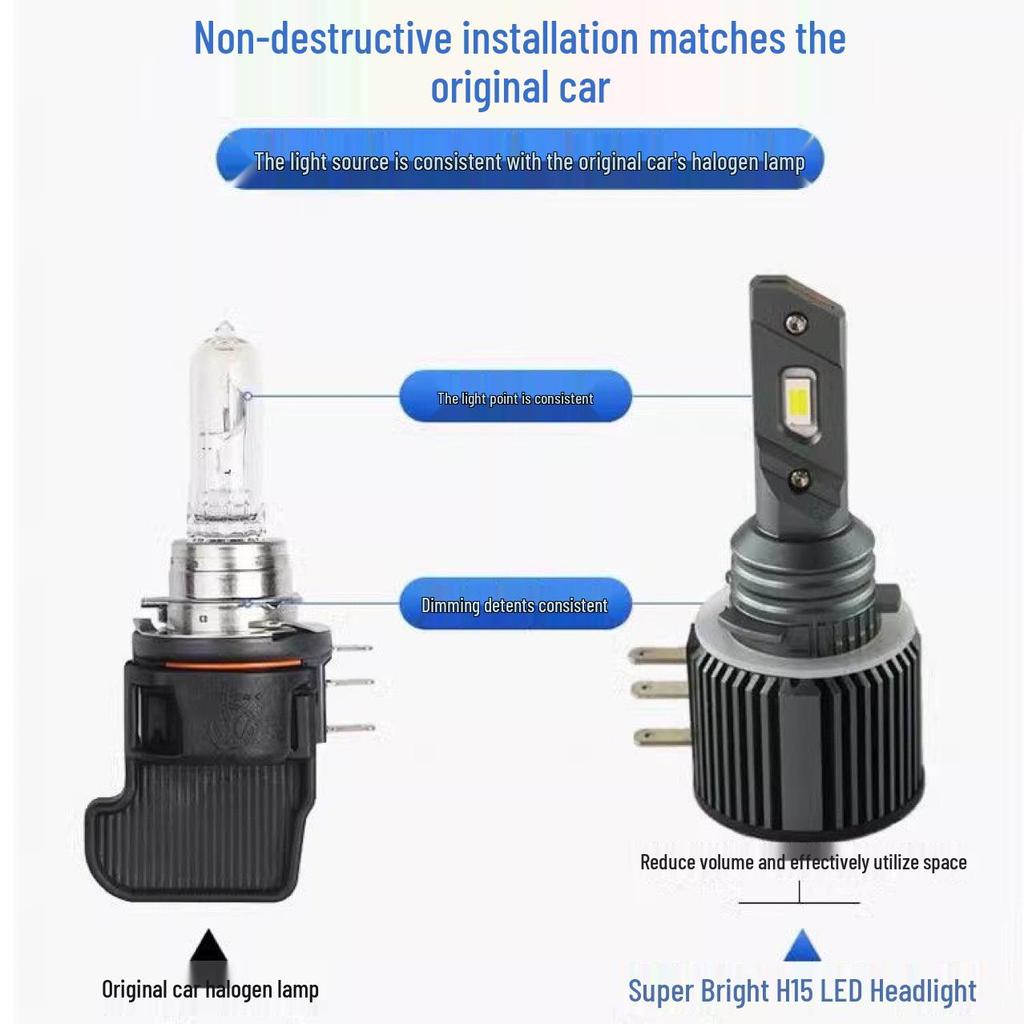 Reflektor LED Volkswagen Golf 7 Żarówka H15 Światła Drogowe do Sportsvan, Touran, Touareg