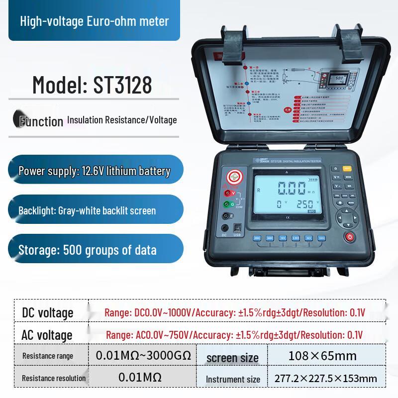 Siglent High Precision 10KV Multi-Range Insulation Resistance Tester (CN Version)
