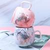 Strawberry Ceramic Cup with Lid for Girls Heart Office Drinking Cup High Value Mug with Hand Cup Opening Gift
