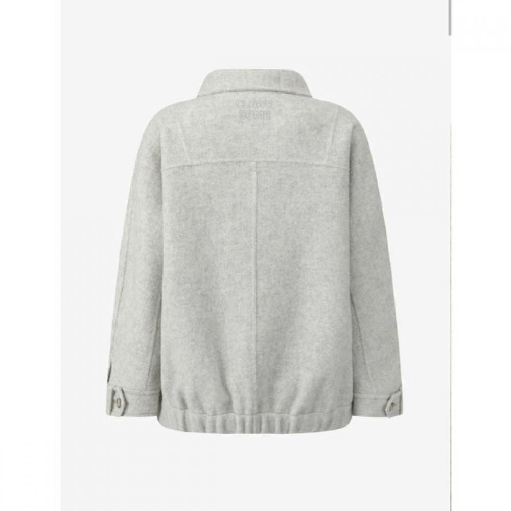 Cc Collect High Neck Wool Zip Up Short Coat C254msg504
