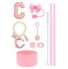 10pcs Cup Accessories Set for Stanley 30oz 40oz Tumbler Straw Cover Cap Boot Spill Proof Stopper Letter Keychain Charm Sticker