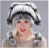 Custom Logo High Quality Winter Warm Knitted Hats Rabbit Long Hair
