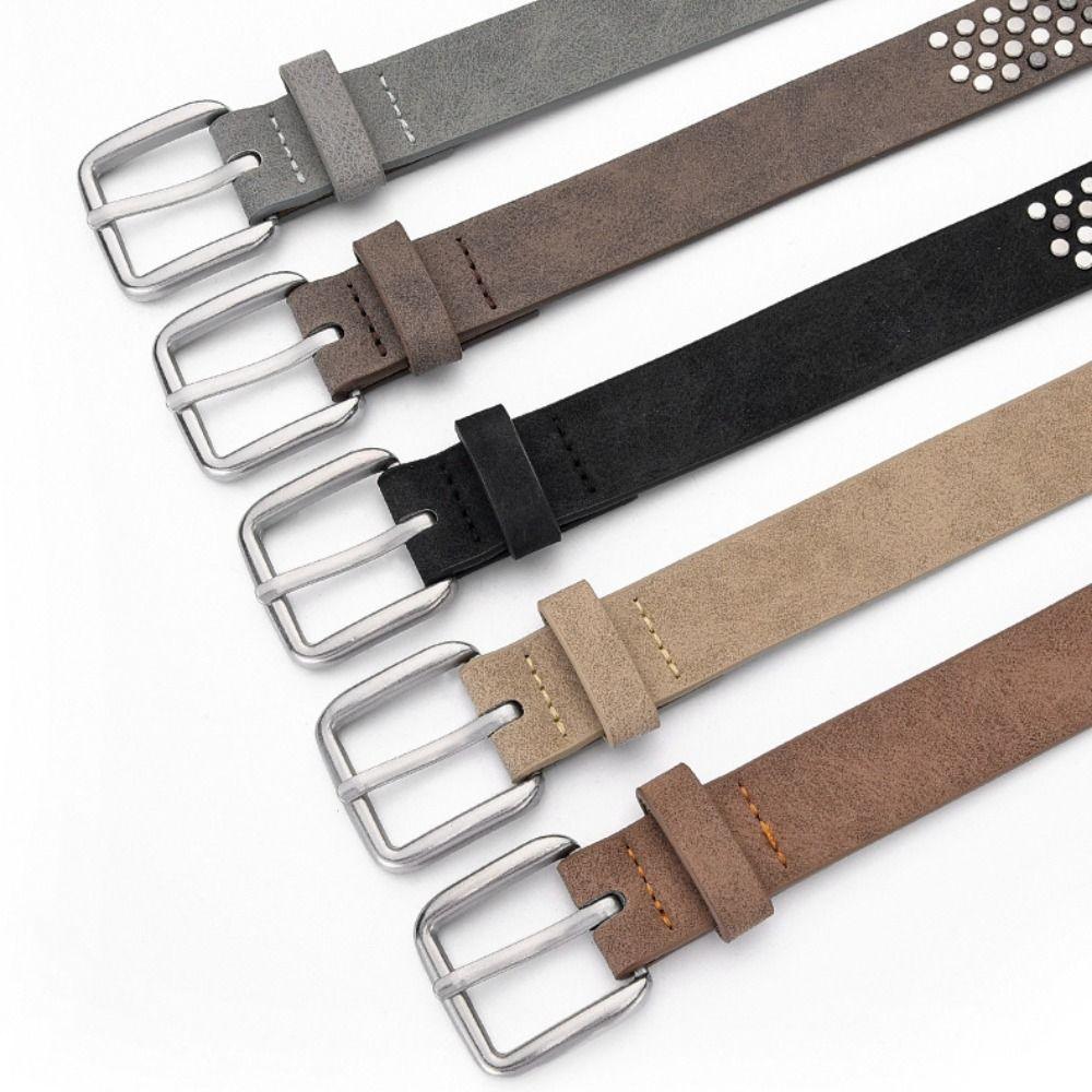 Luxury Design Business Waist Belt Retro Punk Waistband Suede Rivet Belt  Paired with Skirts Jeans