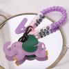 Flying Wings Elephant Keychain PU Leather Key Chain Holder Cute Bag Charm  Bag Decoration