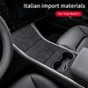 For Tesla Model 3   Top Suede Car Central Console Gear Shifter Panel Modifed Decorative Cover Pad Sheath Shell Sticker