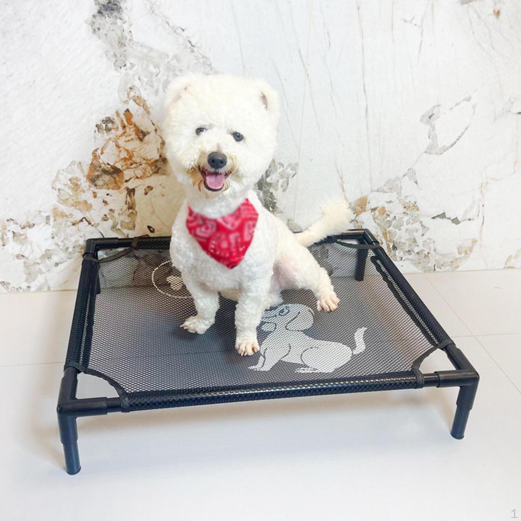 Cooling Elevated Pet Bed Comfortable Breathable Furniture Small Medium Dogs Raised