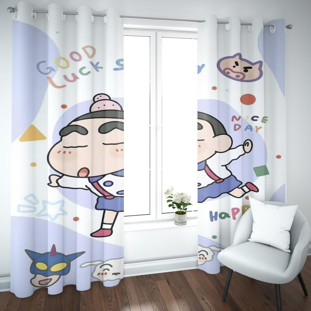 Cartoon Crayon Shin-chan Curtain Home Printing Curtains Living Room Children Bedroom Style Decoration Window Blackout