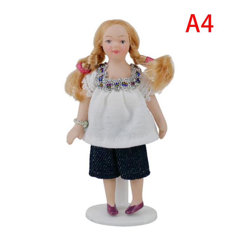 1:12 Dollhouse Miniature Porcelain Dolls Model Little Pretty Girls Boys
