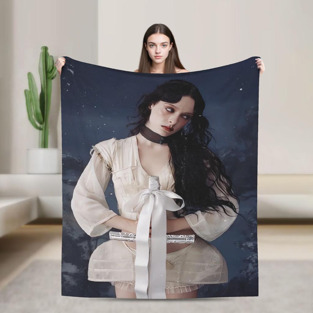 Holly Humberstone Cruel World Flannel Blanket  Super Warm Throw Blanket for Home Decor Street Trend Bedspread Sofa Bed Cover