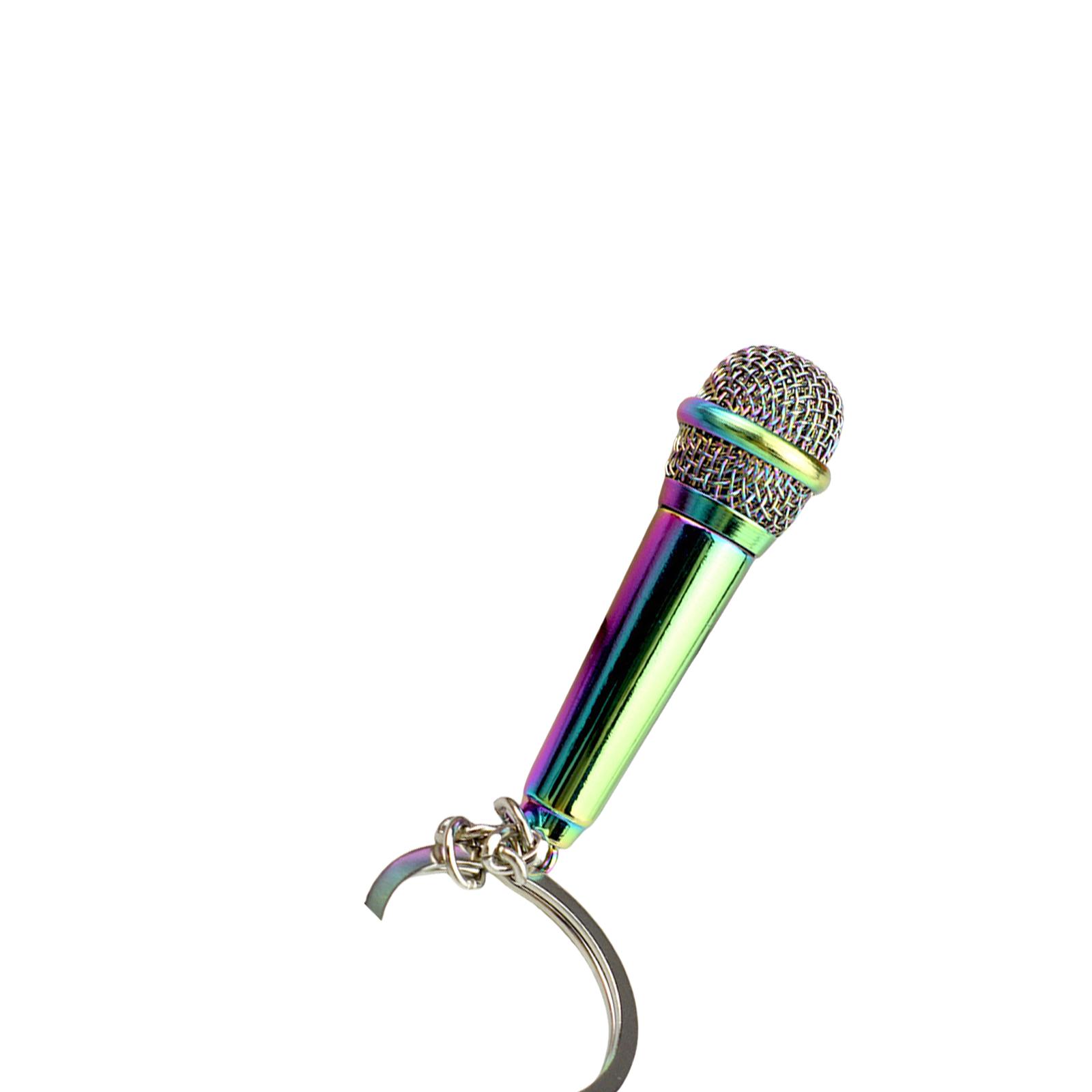 

Брелок-подвеска с микрофоном, брелок в форме микрофона, модная сумка, очаровательный стильный аксессуар для любителей музыки разноцветный