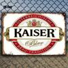 Vintage Österreichisches Bier Metallschild Kaiser Brauerei Blechposter 8x12 Hausbar Garage Wanddekor Rustikal