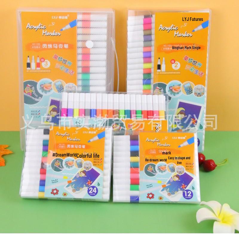 Large-Capacity Waterproof Acrylic Graffiti & Art Marker - Quick-Drying, Non-Transparent Colors