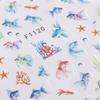 1 Sheet Holographic Jellyfish Dolphin Nail Art Stickers 3D Mermaid Ocean Shell Nail Decals Adhesive Ocean Beach Designs Nails