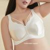 Seamless Large-chested Minimizing Bra with Wide Shoulder Straps Anti-sagging and Lace Stitching for Large Sizes