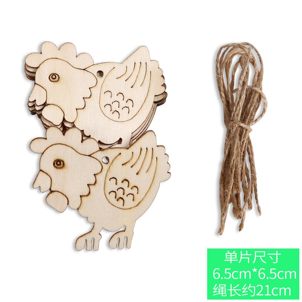 

Набор деревянных пасхальных украшений ручной работы с разноцветными яйцами, кроликами и StyleH