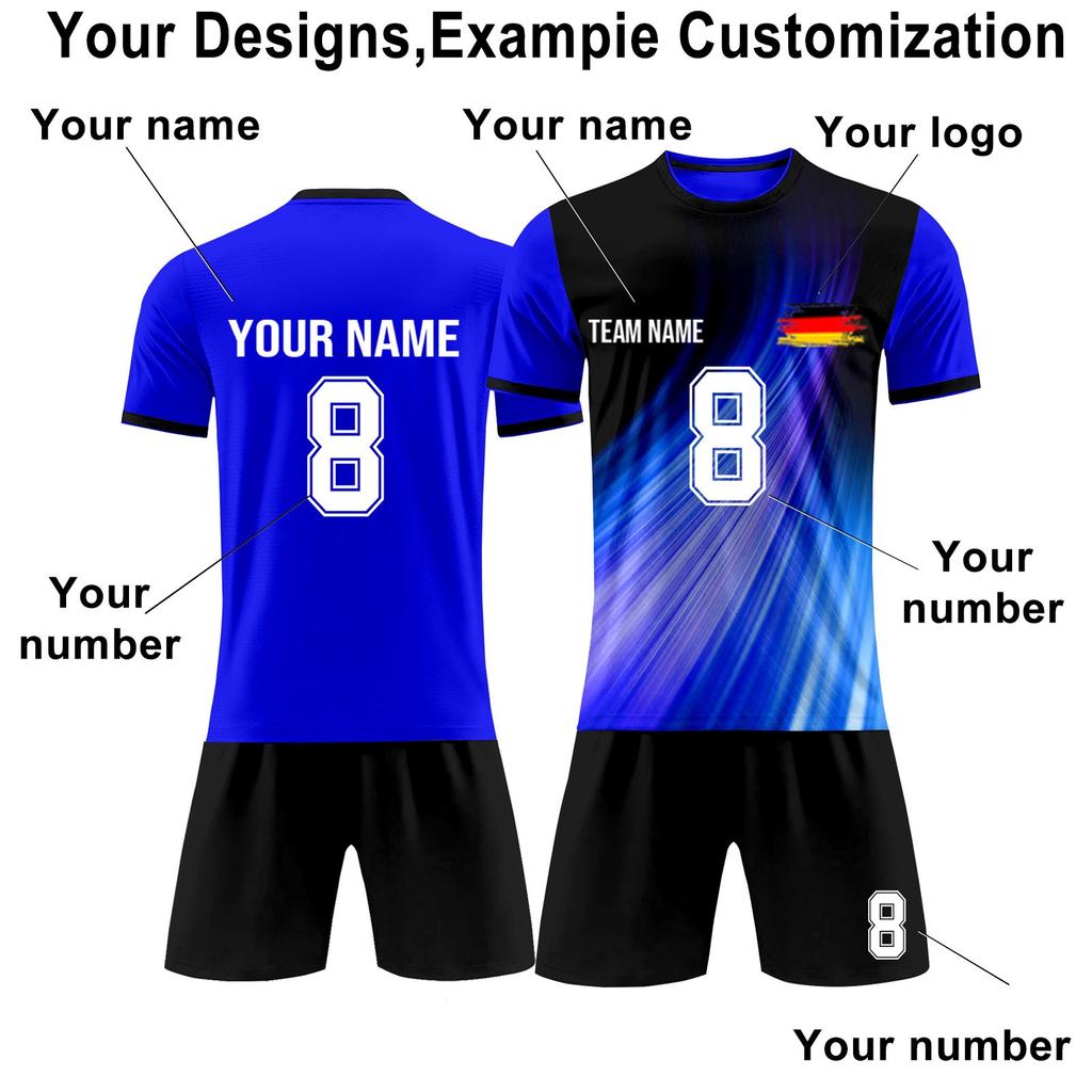 Personalised Shirts Kit Mens Girls With Name Number Custom Football Jerseys For Boys Training Suit