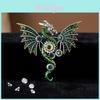 Spilla Animale Drago Occidentale Con Finitura Galvanizzata Per Decorazione Outfit Unisex