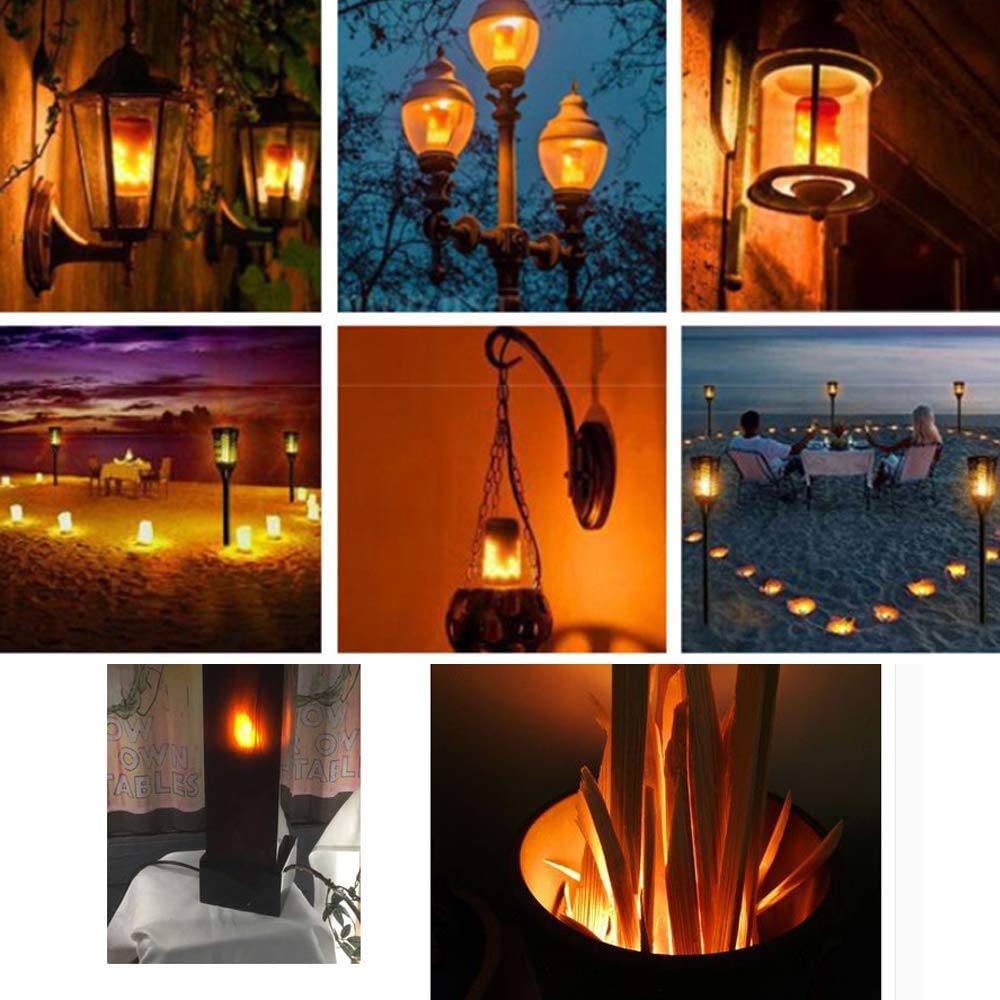 LED Flame Light Bulb, LED Flame Lamp, 3W, 1500K, Flame Effect, Four Modes, Flickering Flame Candle Bulb, Flame Lamp, Flame Electric, Warm Light,
