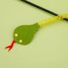 Interactive Teasing Stick with Bell Sound Realistic Snake Design Bite Resistant Relieves Boredom Attractive Cat Toy