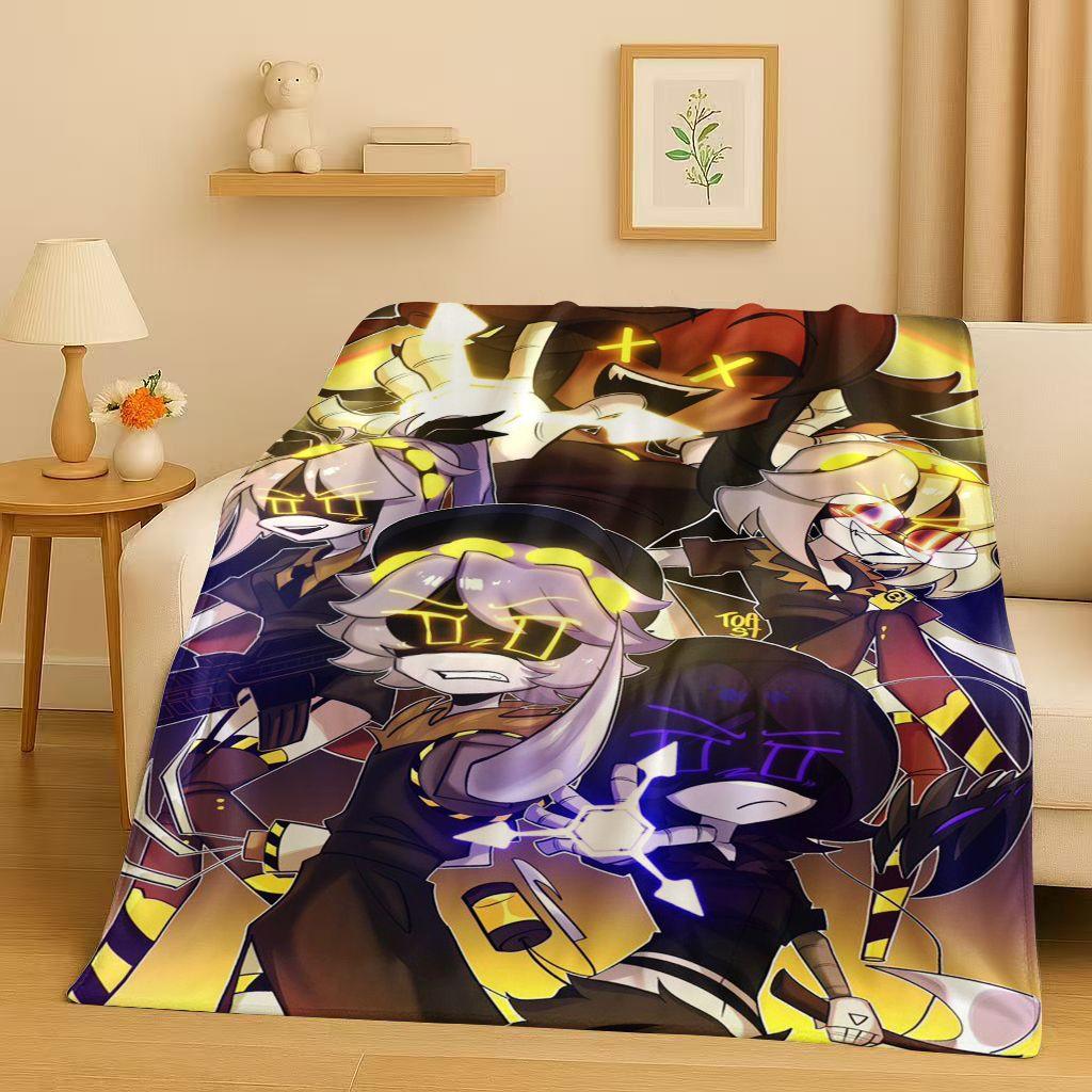 HD Kreslená Vražedná Dron V Uzi J Robot Flanelová Přikrývka, Ultra Měkká Teplá Plyšovádeka pro Domácí Ložnici Postel Pohovku Kryt Piknik Děti