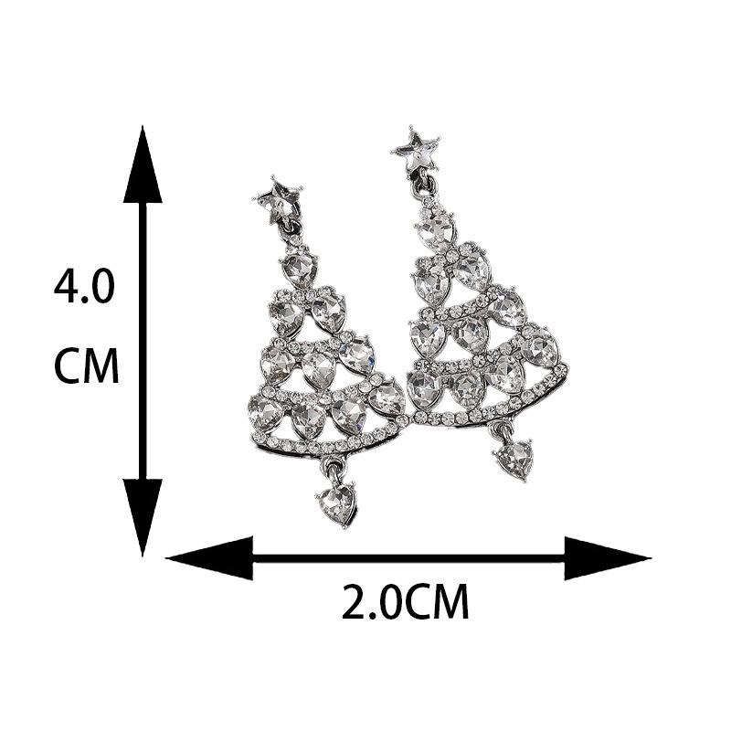 

Серьги-подвески в виде рождественской елки - Модные роскошные украшения для женщин 925 Sterling Silver Needle, Gold-Plated Copper