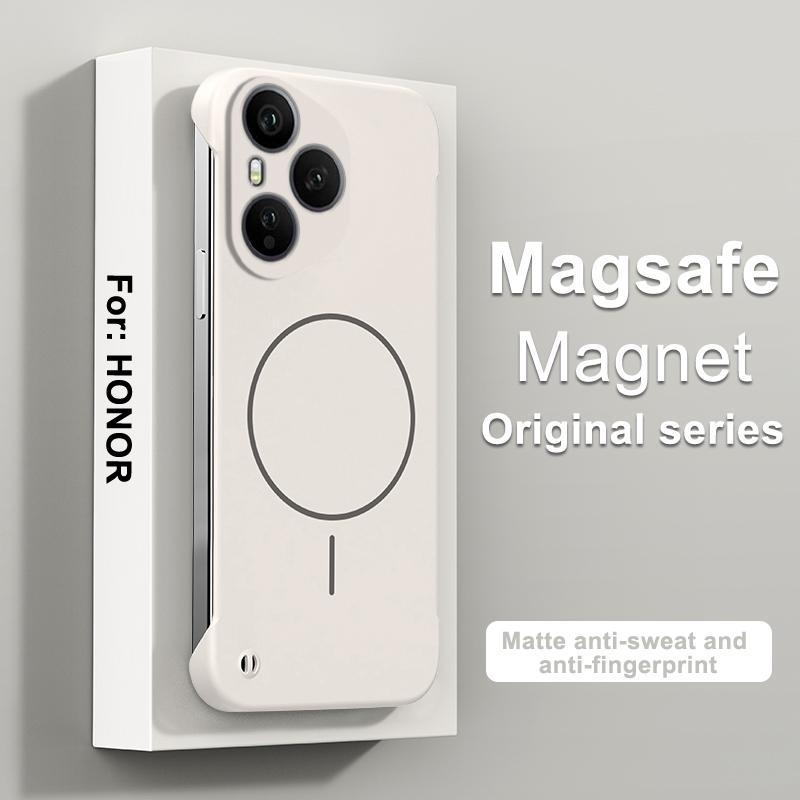 Cases For Honor 400 Pro Magnetic Frameless Shockproof Hard Case For Honor 400 400Pro Wireless Charging Matte Ultra Thin PC Cover