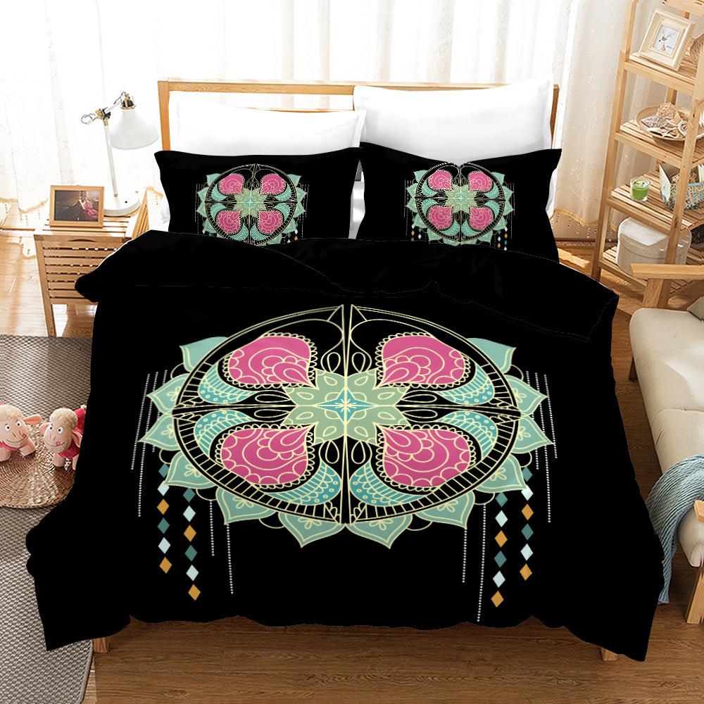 Mandala Abstract Flower Digital Printing Three-Piece Home Textile European Pattern Quilt Set Two-Piece Set