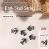 Dark Skull Retro Chrome Heart Scarlet Cross Nail Rhinestone Embellishments - 5 Pcs
