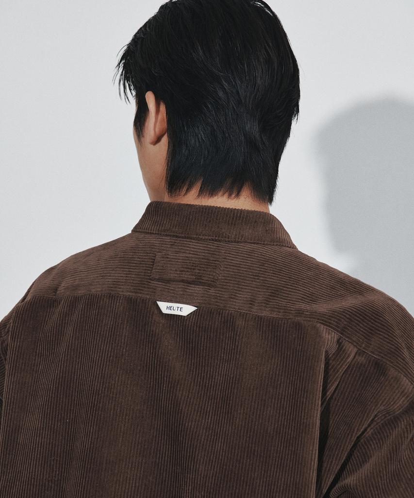 Hoite Rise Corduroy Shirts Jacket (Brown)