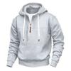 Classic American Mens Fleece Hoodie With Zipper Pouch For Casual Winter Wear
